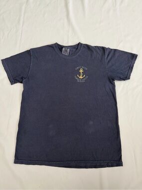 Comfort Colors Short-Sleeve Tee with Small Yellow Anchor sz M. T118